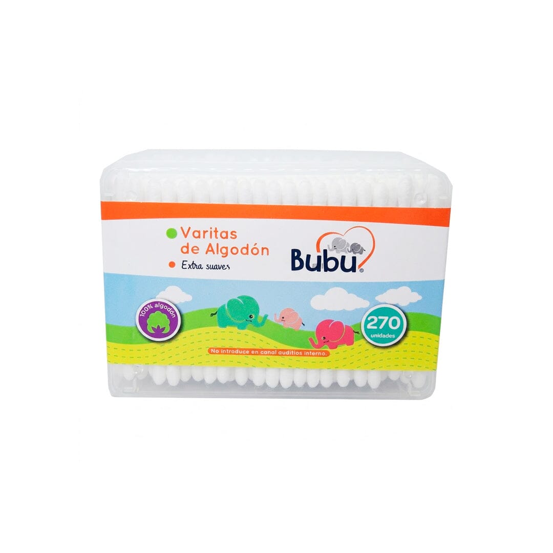 Cotonitos "Varitas de Papel" Extra Suaves x 270 unidades Bubu